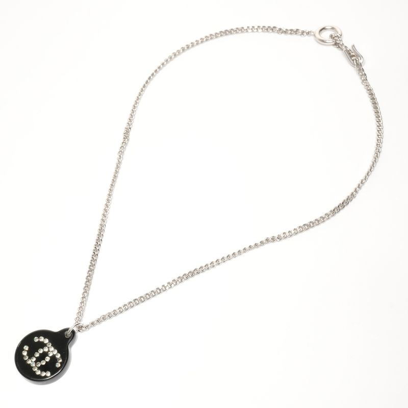 Chanel Necklace CC Logo Black Circle
