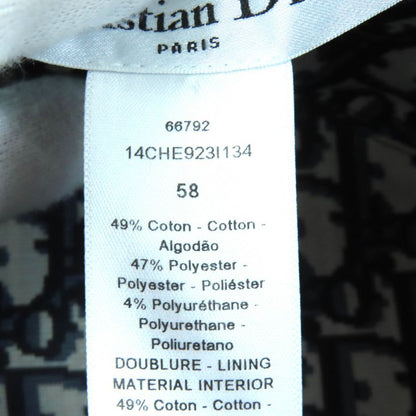 Dior Homme 14 Che923 I134 Cotton Oblique Plaid Reversible Bucket Hat Navy 58