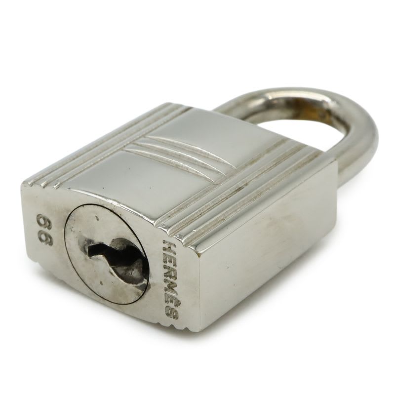 Hermes Cadena Padlock No.66 key Metal Silver