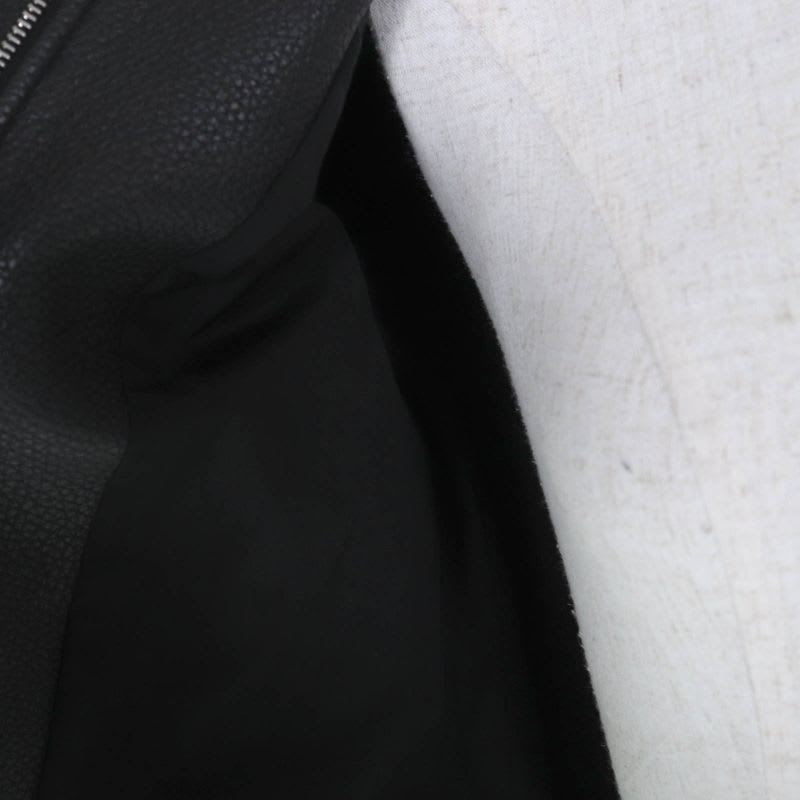 Hermes 2023 3 H1207 D1 Deerskin Leather Jacket With Serie Button Black 36