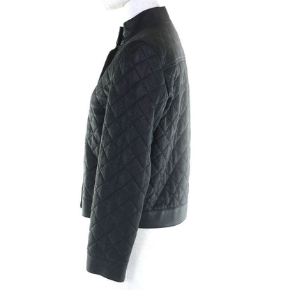 Hermes 2023 3 H1207 D1 Deerskin Leather Jacket With Serie Button Black 36