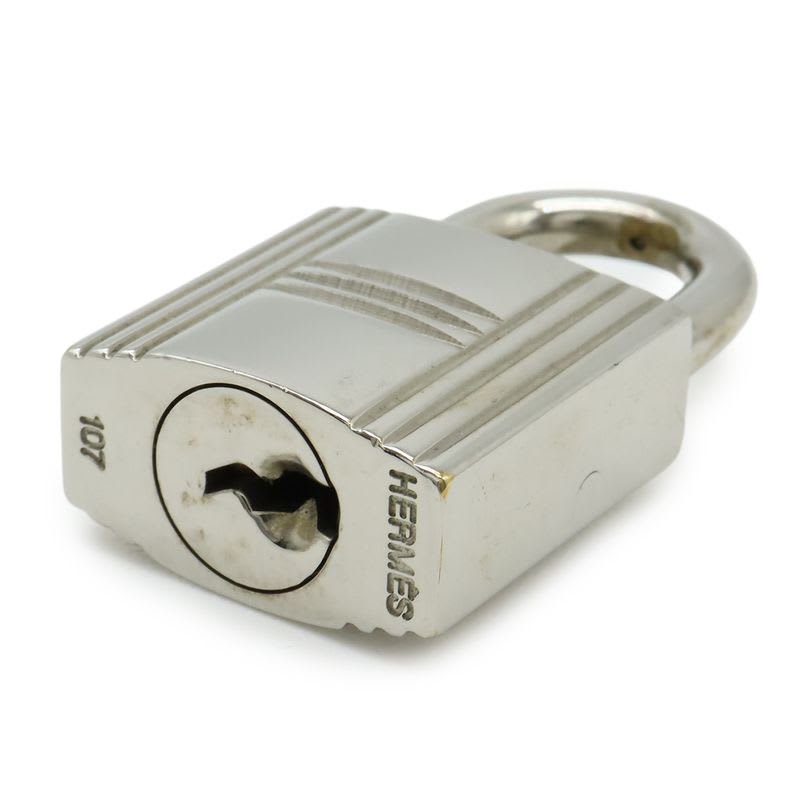 Hermes Cadena Padlock No.107 key Metal Silver