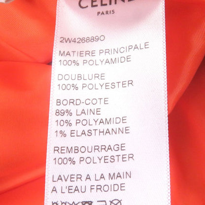 Celine 2 Nylon Twill Loose Bomber Jacket Back Logo Print Filling MA-1