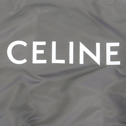 Celine 2 Nylon Twill Loose Bomber Jacket Back Logo Print Filling MA-1