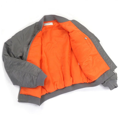 Celine 2 Nylon Twill Loose Bomber Jacket Back Logo Print Filling MA-1