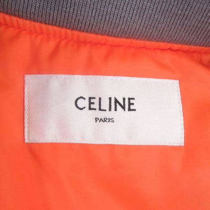 Celine 2 Nylon Twill Loose Bomber Jacket Back Logo Print Filling MA-1