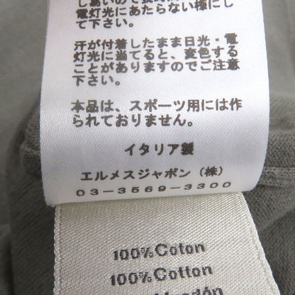 Hermes 21 SS 100% Cotton Sleeve Docking Design Crew Neck Short Knit