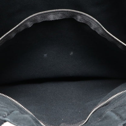 Hermes Deauville MM Tote Bag Large Handbag Canvas Black Silver Hardware