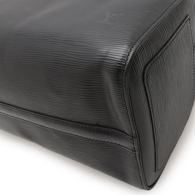 Louis Vuitton Epi Speedy 30 Handbag Mini Boston Bag Leather Noir Black Gold