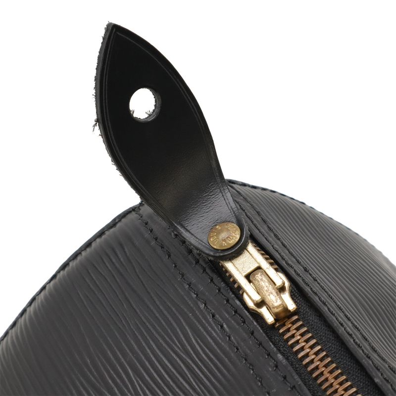 Louis Vuitton Epi Speedy 30 Handbag Mini Boston Bag Leather Noir Black Gold