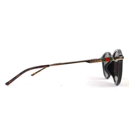 △gucci Gg18090sa Sherry Line Logo Round Frame Sunglasses Eyewear Black Marble