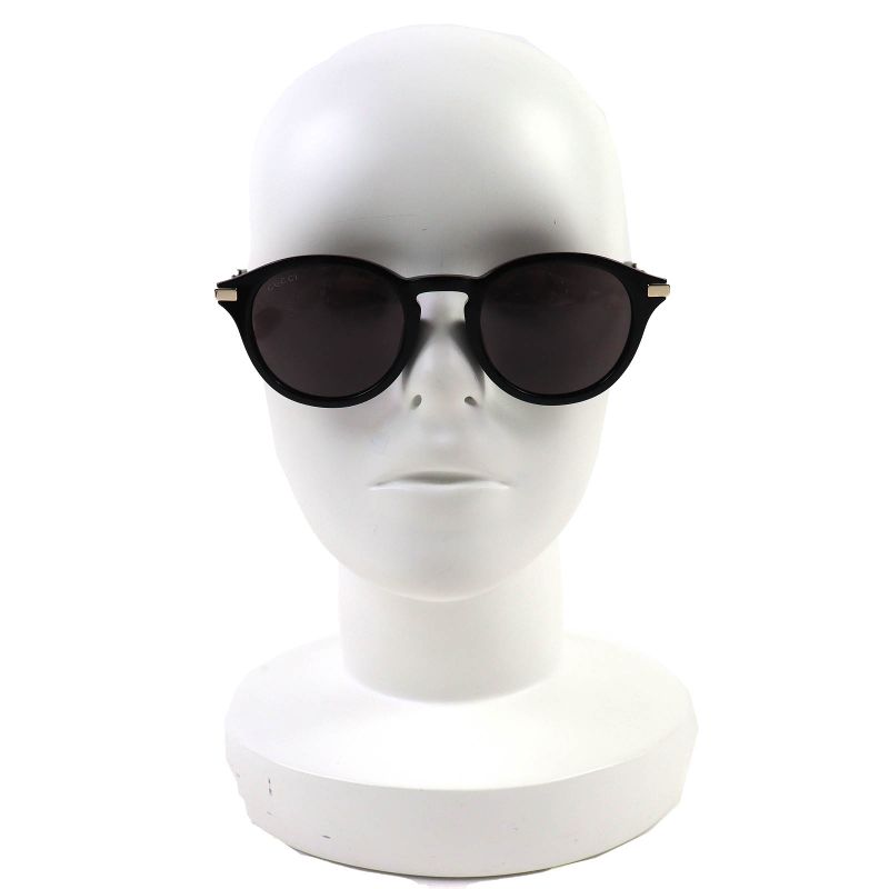 △gucci Gg18090sa Sherry Line Logo Round Frame Sunglasses Eyewear Black Marble