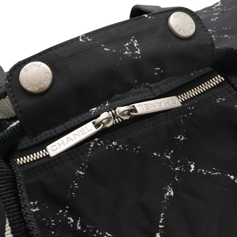 Chanel Vintage Travel Line Boston Bag Purse 2-Way Shoulder