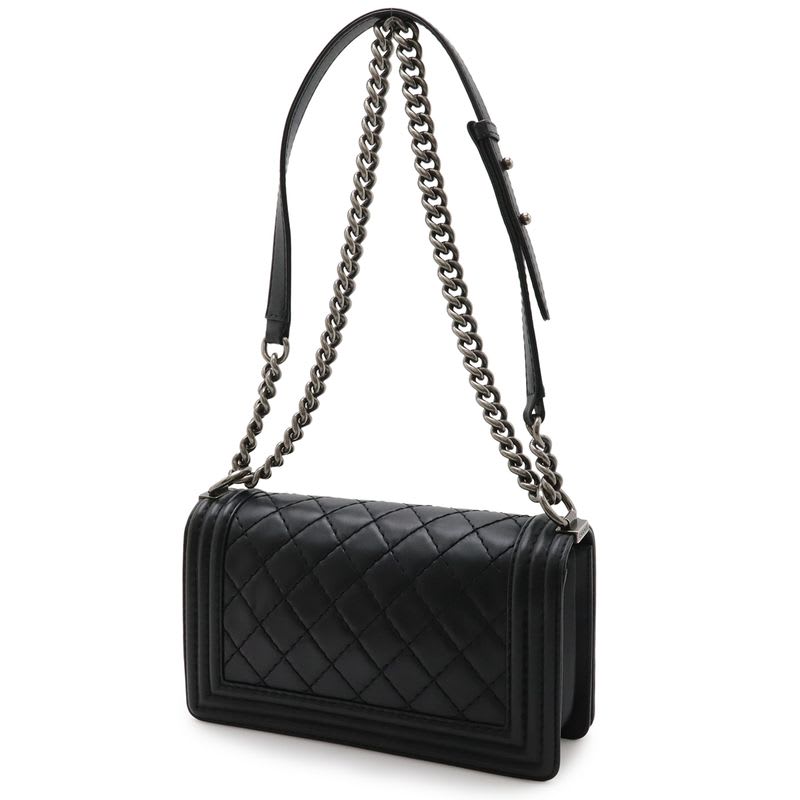 Chanel Chanel Boy 25 Wild Stitch Quilted Chain Shoulder Bag Soft