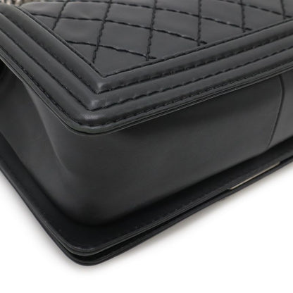 Chanel Chanel Boy 25 Wild Stitch Quilted Chain Shoulder Bag Soft
