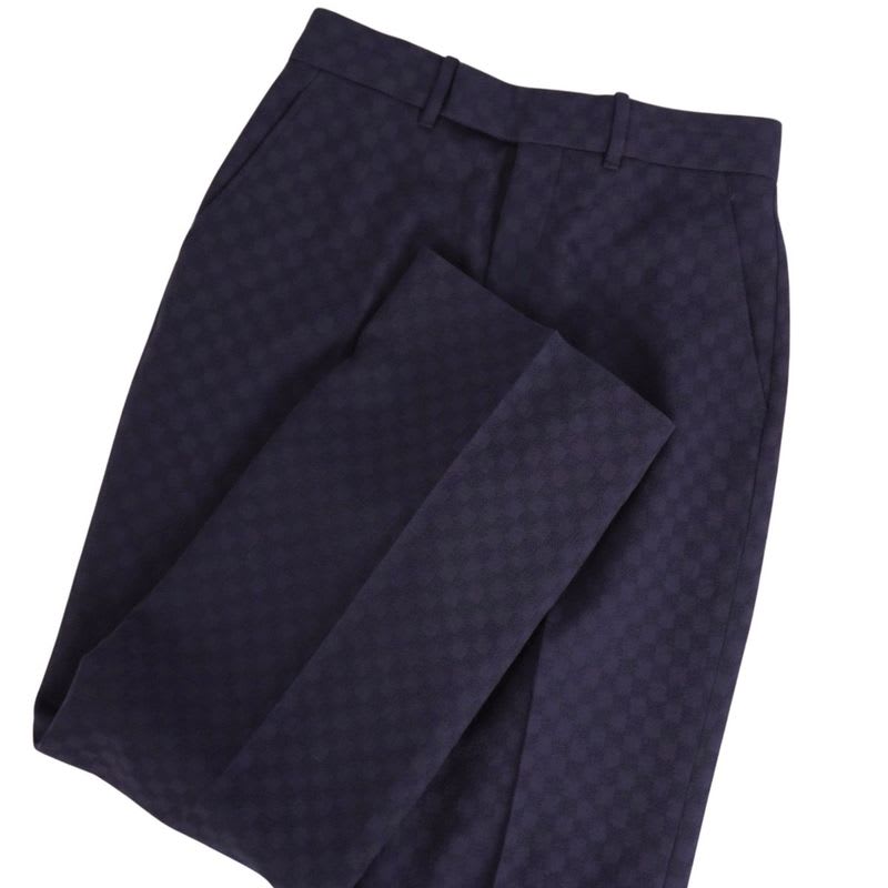 Gucci Pants Long Slacks Check Wool Bow