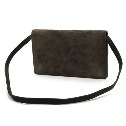 Hermes Shoulder Bag One 2-Way Clutch Dobris Suede