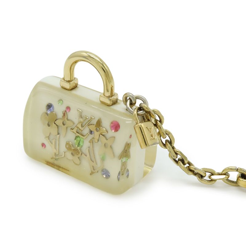 Louis Vuitton Porte Cles Speedy Unclusion Key Charm Key Holder Bag Charm White
