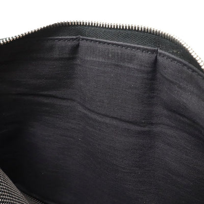 Hermes Her Line Perth GM Round Zipper Long Wallet Passport Case Canvas Gray