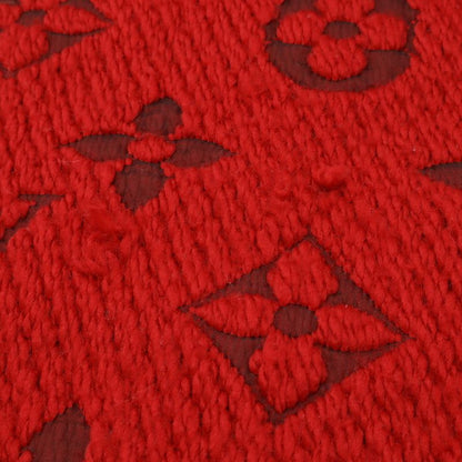 Louis Vuitton Echarpe Logomania Muffler 94% Wool 6% Silk Ruby Red Scarf