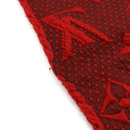 Louis Vuitton Echarpe Logomania Muffler 94% Wool 6% Silk Ruby Red Scarf