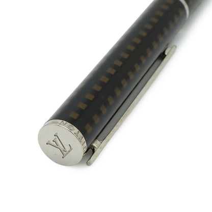 Louis Vuitton Jet Rack Ballpoint Pen Cap Type Damier Plaid Pattern Dark Brown