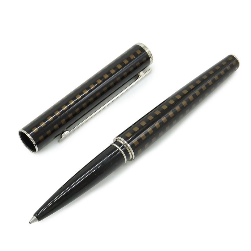 Louis Vuitton Jet Rack Ballpoint Pen Cap Type Damier Plaid Pattern Dark Brown