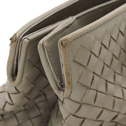 Bottega Veneta Intrecciato Handbag 2-Way Shoulder Bag Leather Khaki