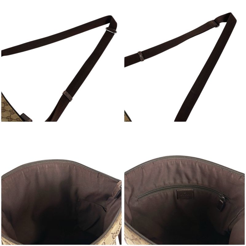 Gucci Crossbody Bag Shoulder Bag GG Canvas Brown 145857