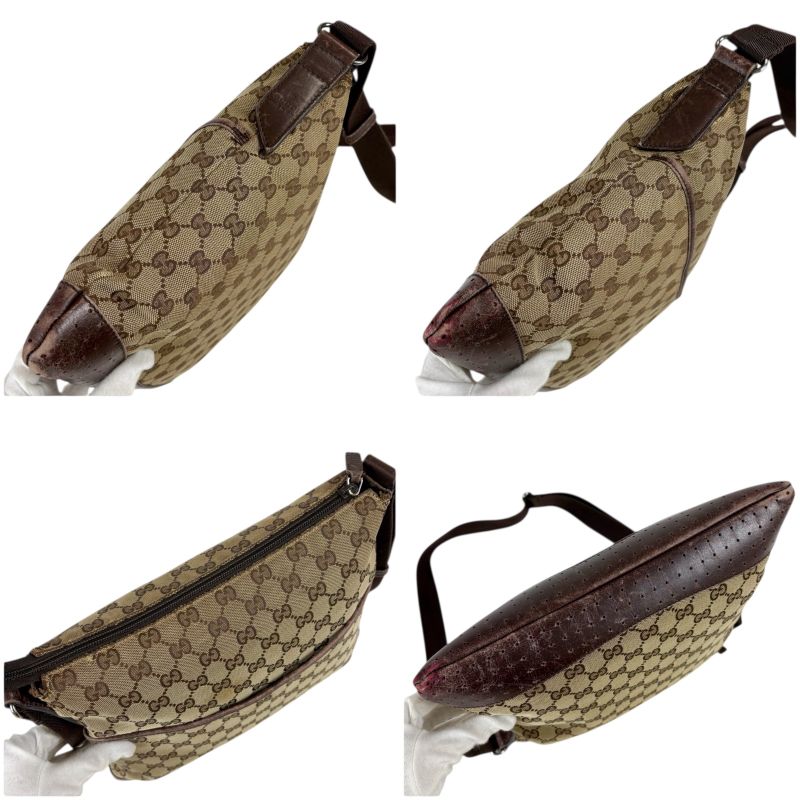 Gucci Crossbody Bag Shoulder Bag GG Canvas Brown 145857
