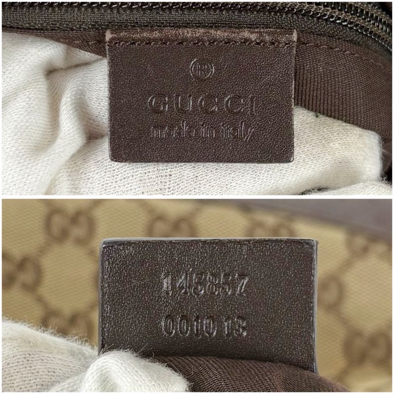 Gucci Crossbody Bag Shoulder Bag GG Canvas Brown 145857