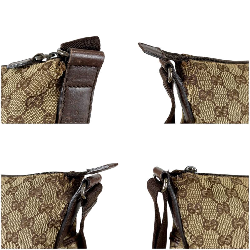 Gucci Crossbody Bag Shoulder Bag GG Canvas Brown 145857