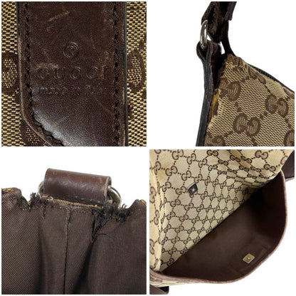 Gucci Crossbody Bag Shoulder GG Canvas Brown