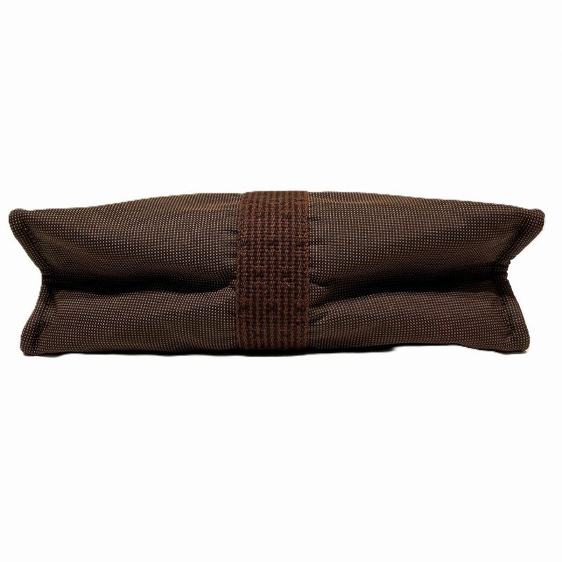 Hermes Pouch MM Her Line Clutch Bag Canvas Nylon Unisex