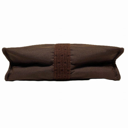 Hermes Pouch MM Her Line Clutch Bag Canvas Nylon Unisex