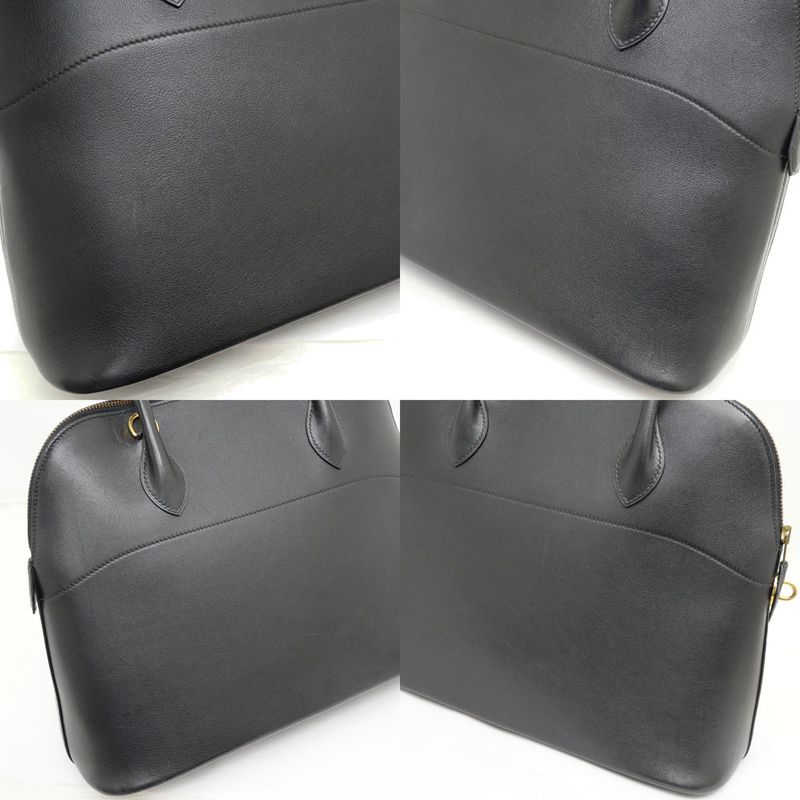 Hermes Bolide 35 Vo-galiba- Black Gold Hardware V Engraved Handbag