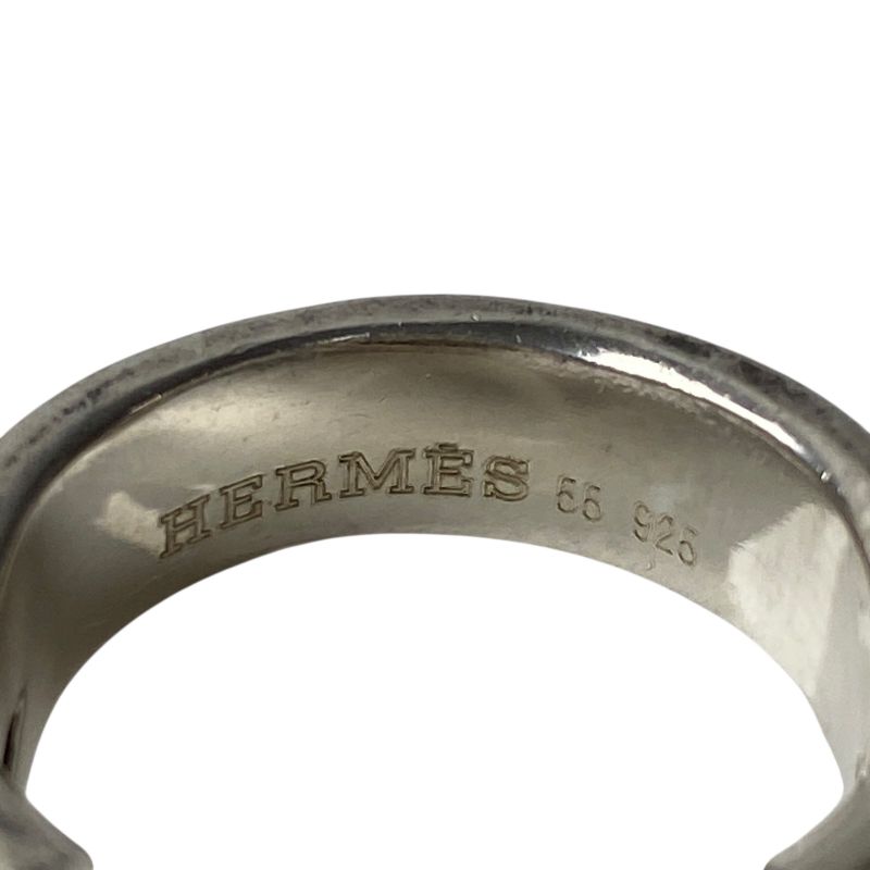 Hermes Women's Gaucho White Pearl Ring 925 Silver Size Approx 12 Size