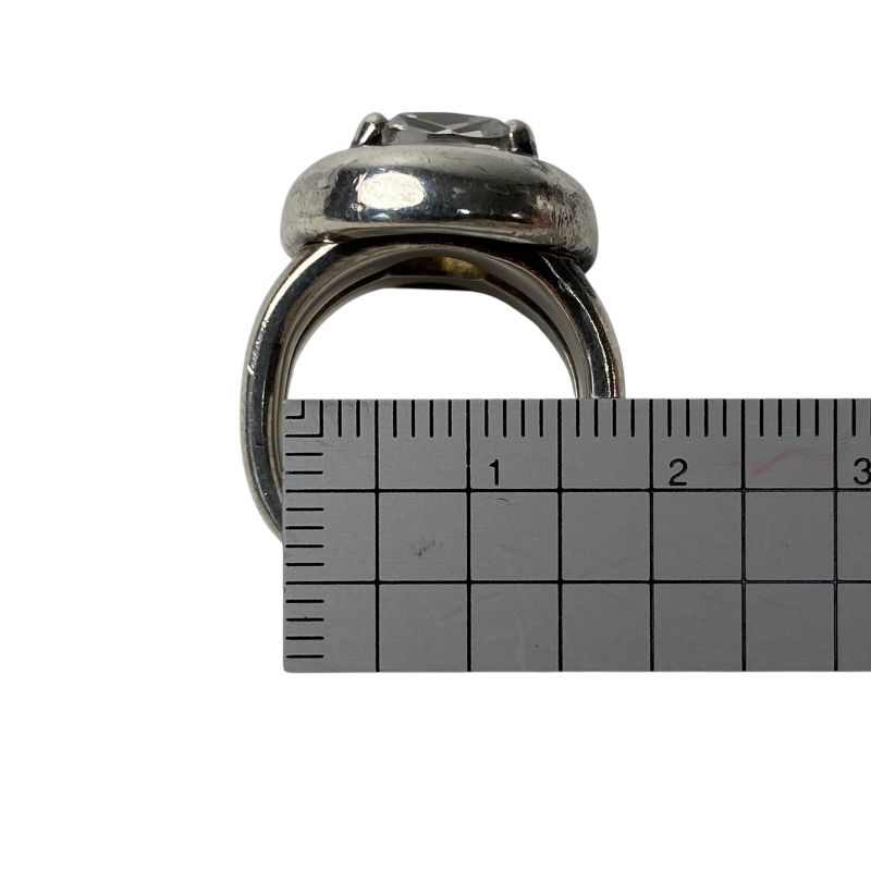 Hermes Women's Gaucho White Pearl Ring 925 Silver Size Approx 12 Size