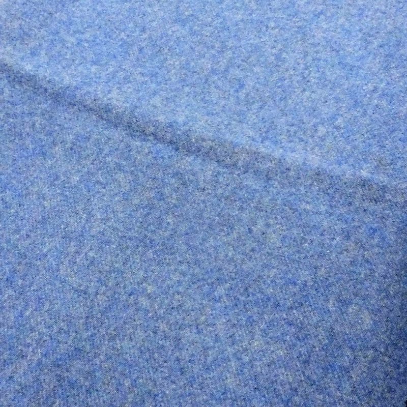Hermes Muffler - Shawl Blue - Black 100% Cashmere Large Size Made In