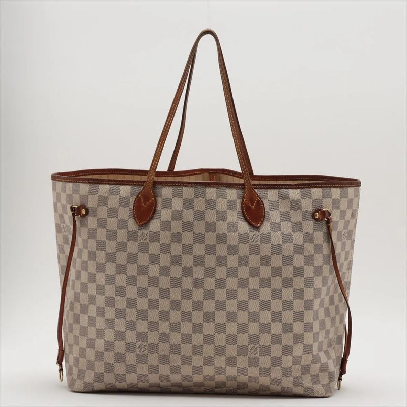 Louis Vuitton Damier Azure Neverfull GM N51108 Leather Tote Bag Shoulder Hand