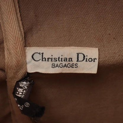 Christian Dior Trotter Leather Canvas Boston Bag Business Travel Tote Navy