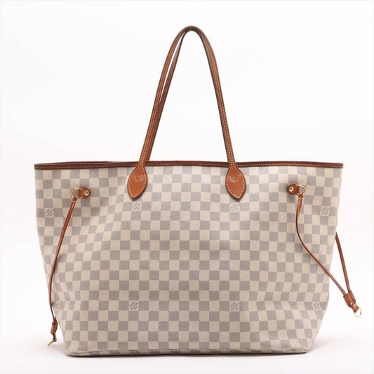 Louis Vuitton Damier Azure Neverfull GM N51108 Leather Tote Bag Shoulder Hand