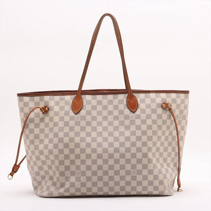 Louis Vuitton Damier Azure Neverfull GM N51108 Leather Tote Bag Shoulder Hand