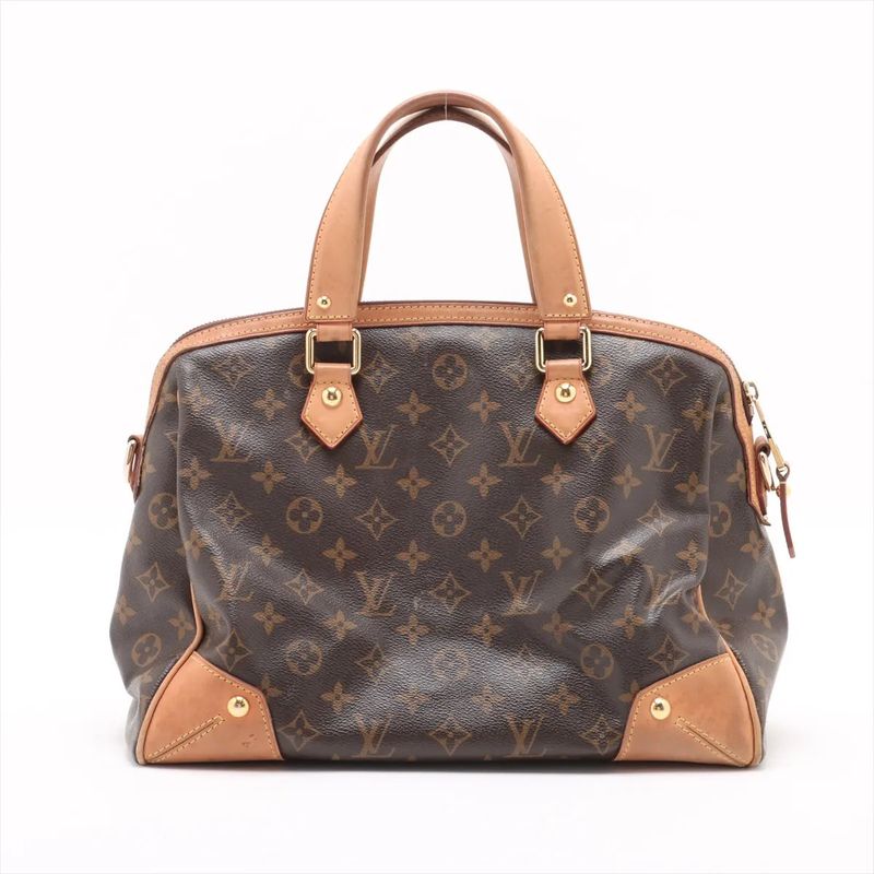 Louis Vuitton Monogram Retiro GM M40324 Leather 2WAY Handbag Tote Shoulder
