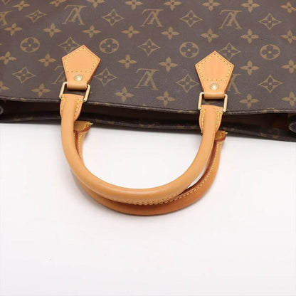 Louis Vuitton Monogram Sac Plastic M51140 Leather Tote Bag Shoulder Business