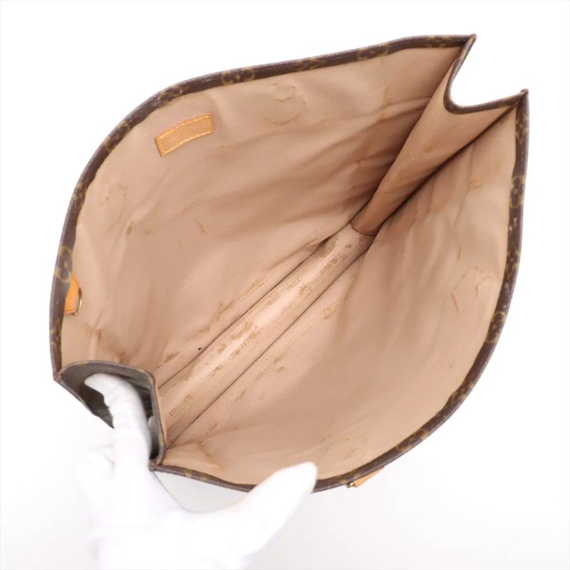 Louis Vuitton Monogram Sac Plastic M51140 Leather Tote Bag Shoulder Business