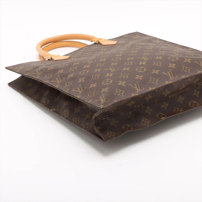 Louis Vuitton Monogram Sac Plastic M51140 Leather Tote Bag Shoulder Business