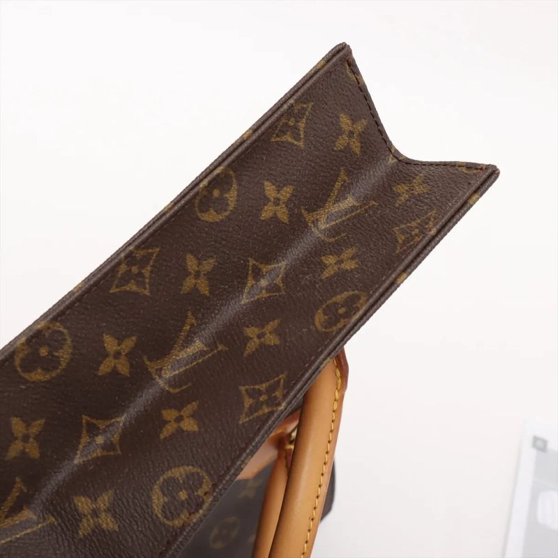 Louis Vuitton Monogram Sac Plastic M51140 Leather Tote Bag Shoulder Business