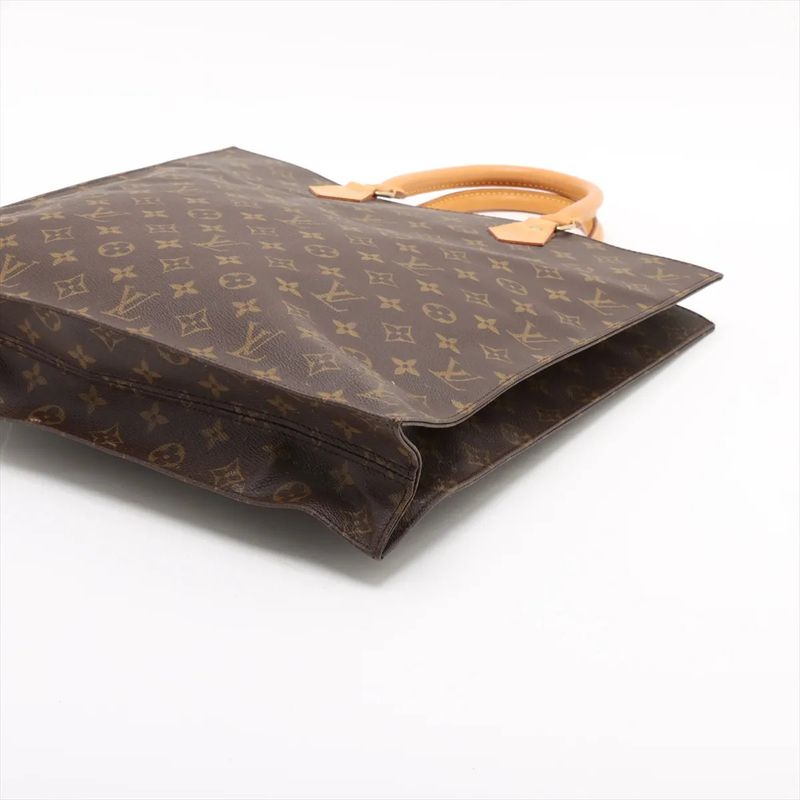 Louis Vuitton Monogram Sac Plastic M51140 Leather Tote Bag Shoulder Business