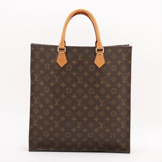 Louis Vuitton Monogram Sac Plastic M51140 Leather Tote Bag Business Commuter A4